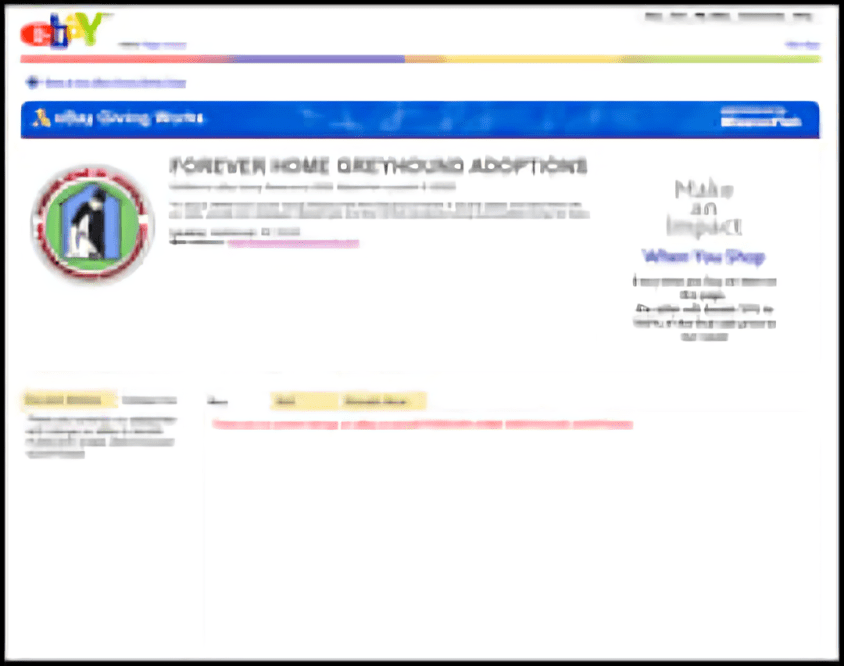Support greyhound adoption on eBay
